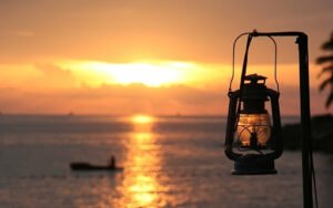    M000 Oil Lamp in the Sunset